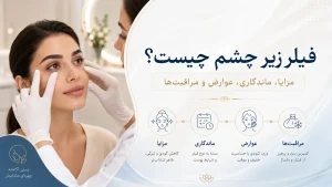 فیلر زیر چشم چیست؟ مزایا، ماندگاری، عوارض و مراقبت‌ها