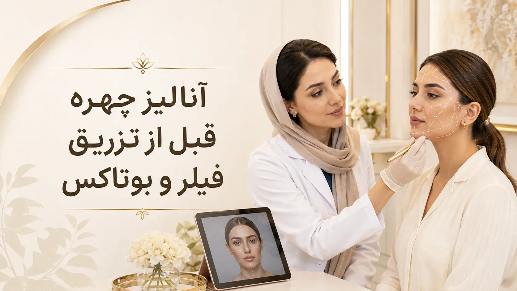 آنالیز چهره قبل از تزریق فیلر و بوتاکس