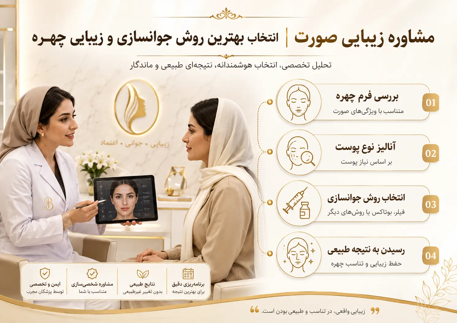 مشاوره زیبایی صورت | انتخاب بهترین روش جوانسازی و زیبایی چهره