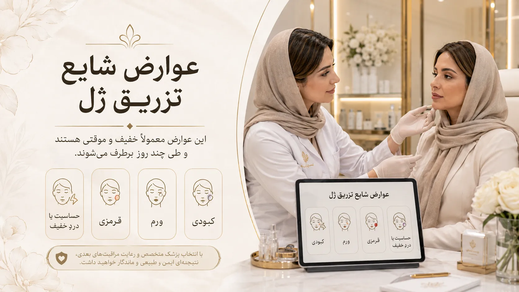 عوارض شایع تزریق ژل