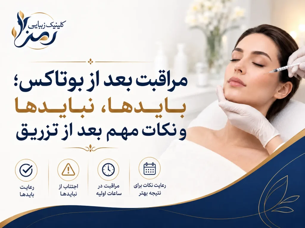 مراقبت بعد از بوتاکس؛ بایدها، نبایدها و نکات مهم بعد از تزریق