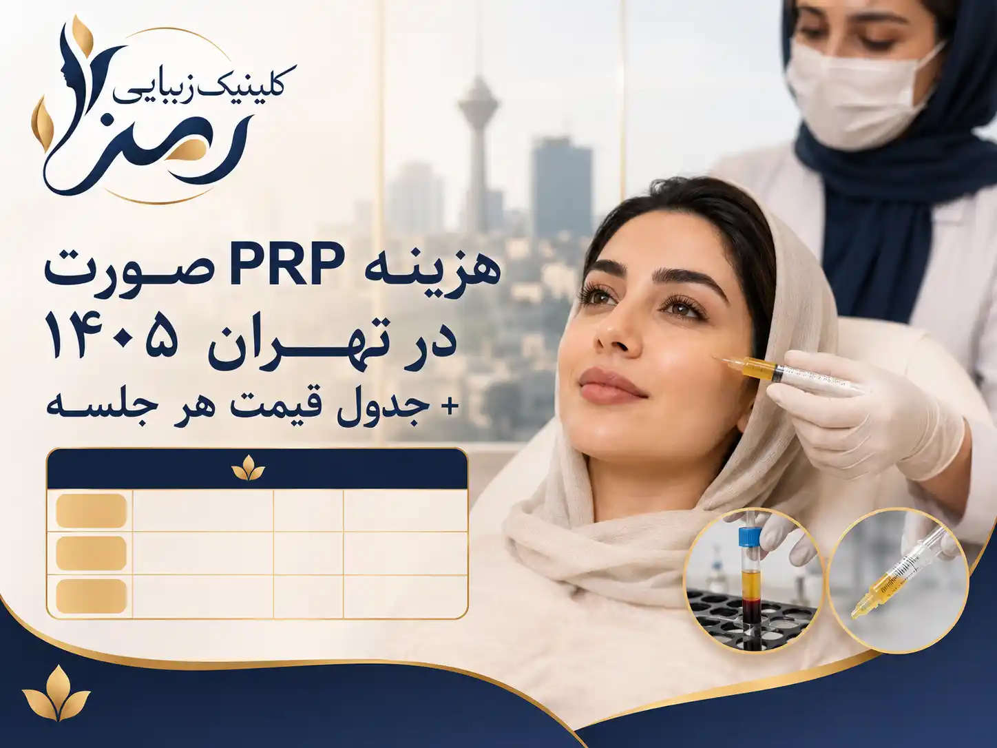هزینه prp صورت در تهران 1405